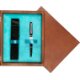 Single Wooden Box Mahoń Turquoise Single Wooden Box Mahoń Turquoise