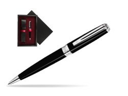 Waterman Exception Slim Black Ballpoint pen ST  single wooden box  Black Single Maroon
