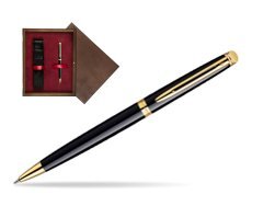 Waterman Hémisphère Black GT Ballpoint pen in single wooden box  Wenge Single Maroon