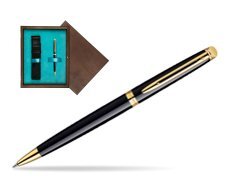 Waterman Hémisphère Black GT Ballpoint pen in single wooden box  Wenge Single Turquoise 