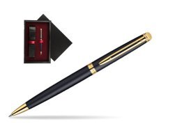 Waterman Hémisphère Matt Black GT Ballpoint pen  single wooden box  Black Single Maroon