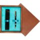 Single Wooden Box Mahoń Turquoise Single Wooden Box Mahoń Turquoise