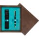Single Wooden Box Wenge Turquoise Single Wooden Box Wenge Turquoise