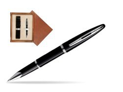 Waterman Carène Black Sea ST Rollerball pen in single wooden box  Mahogany Single Ecru