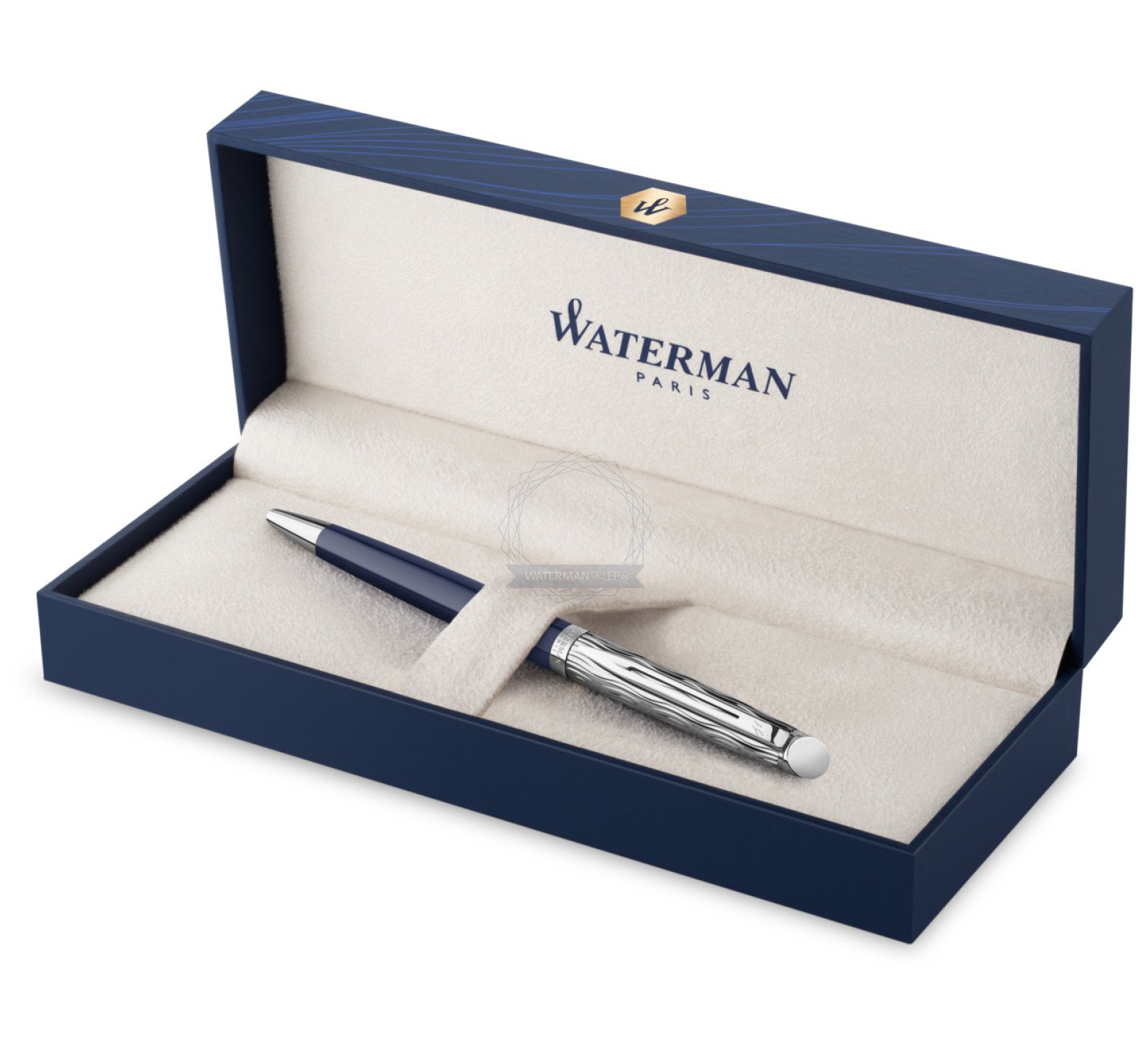 Stylo roller en acier inoxydable - Fab France - WATERMAN HEMISPHERE -  Vertlapub