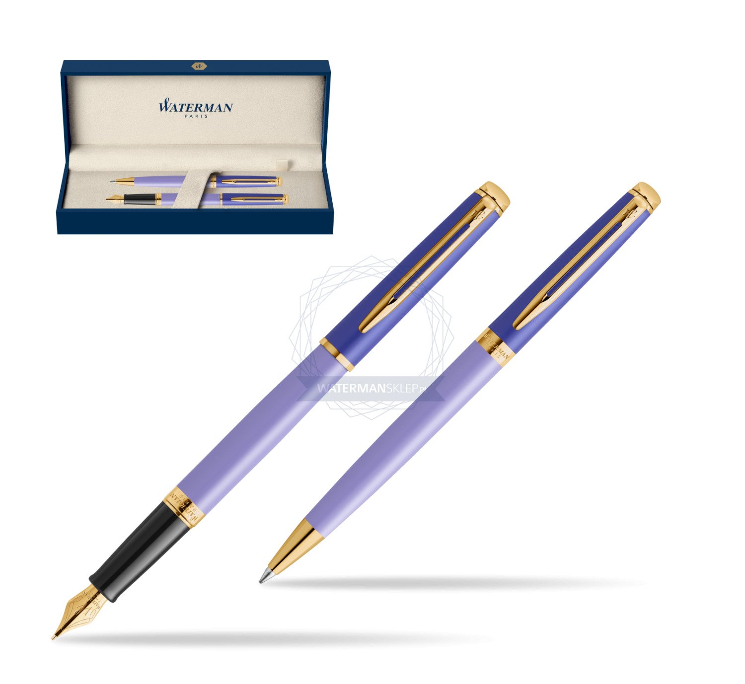 Waterman set Fountain pen + Ballpoint Pen HÉMISPHÈRE COLOR-BLOCK PURPLE  2179900_2179923